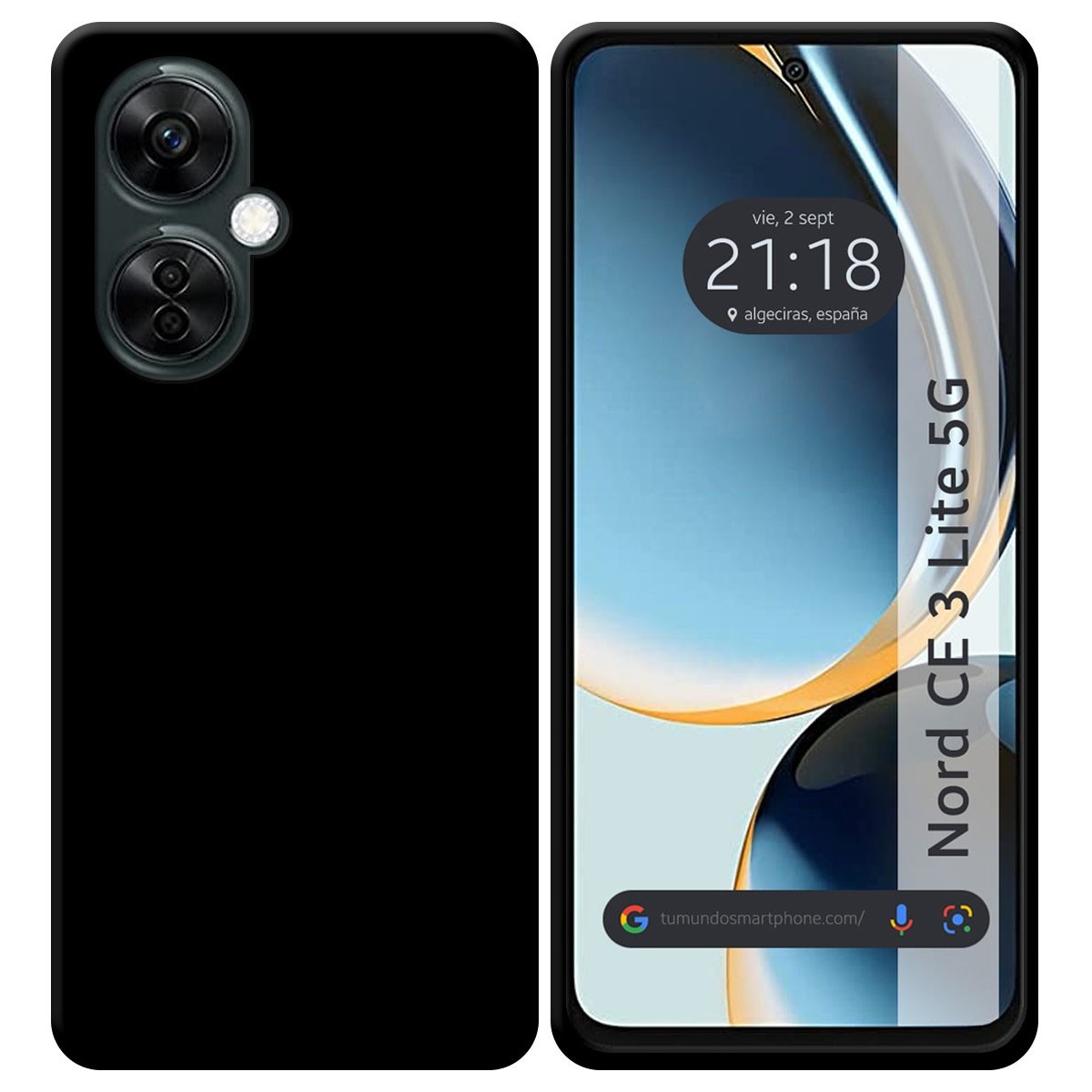 Funda Silicona Gel TPU Negra para Oneplus Nord CE 3 Lite 5G