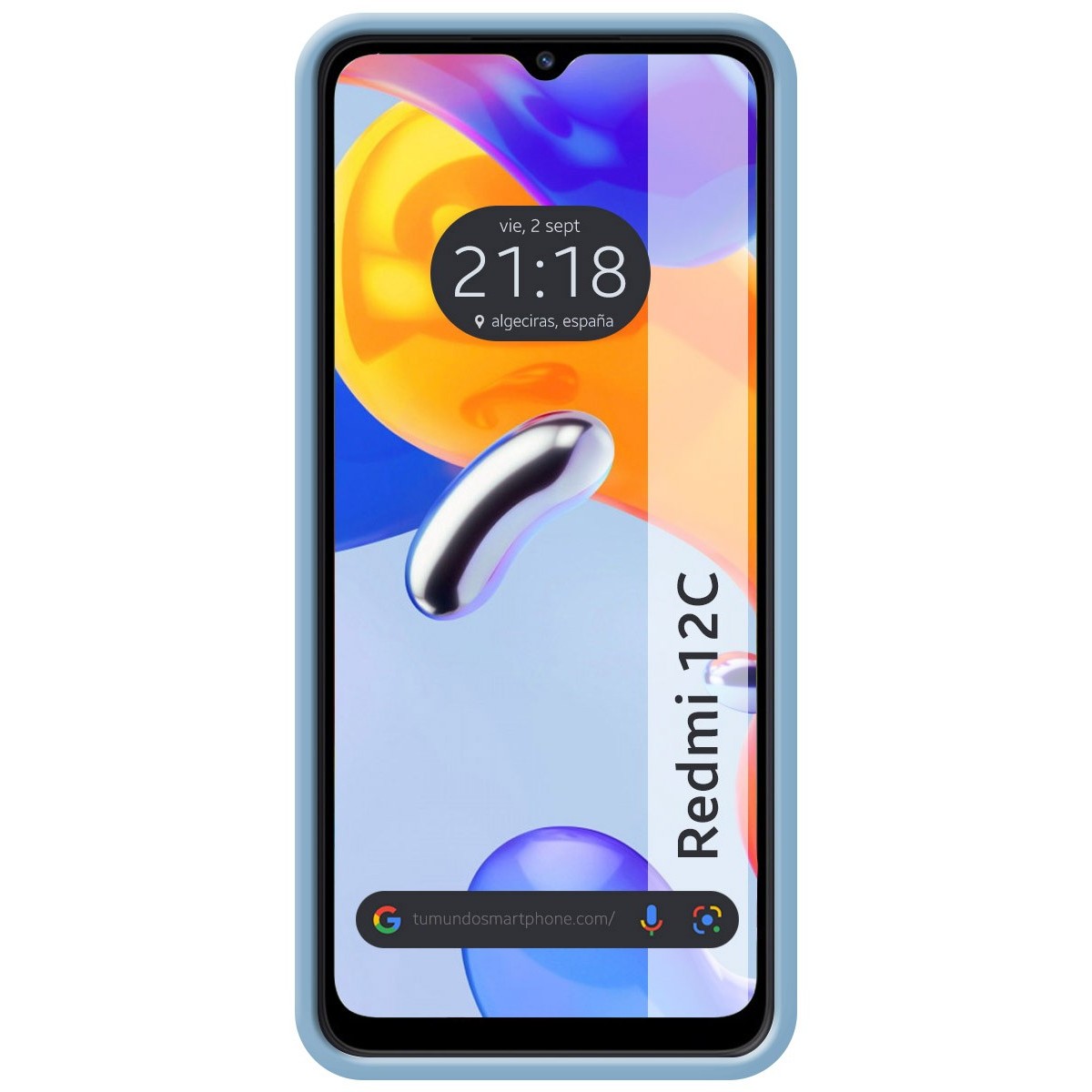 Funda Silicona Líquida Ultra Suave compatible con Xiaomi Redmi 12C color Azul