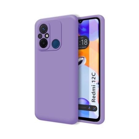 Funda Silicona Líquida Ultra Suave compatible con Xiaomi Redmi 12C color Morada