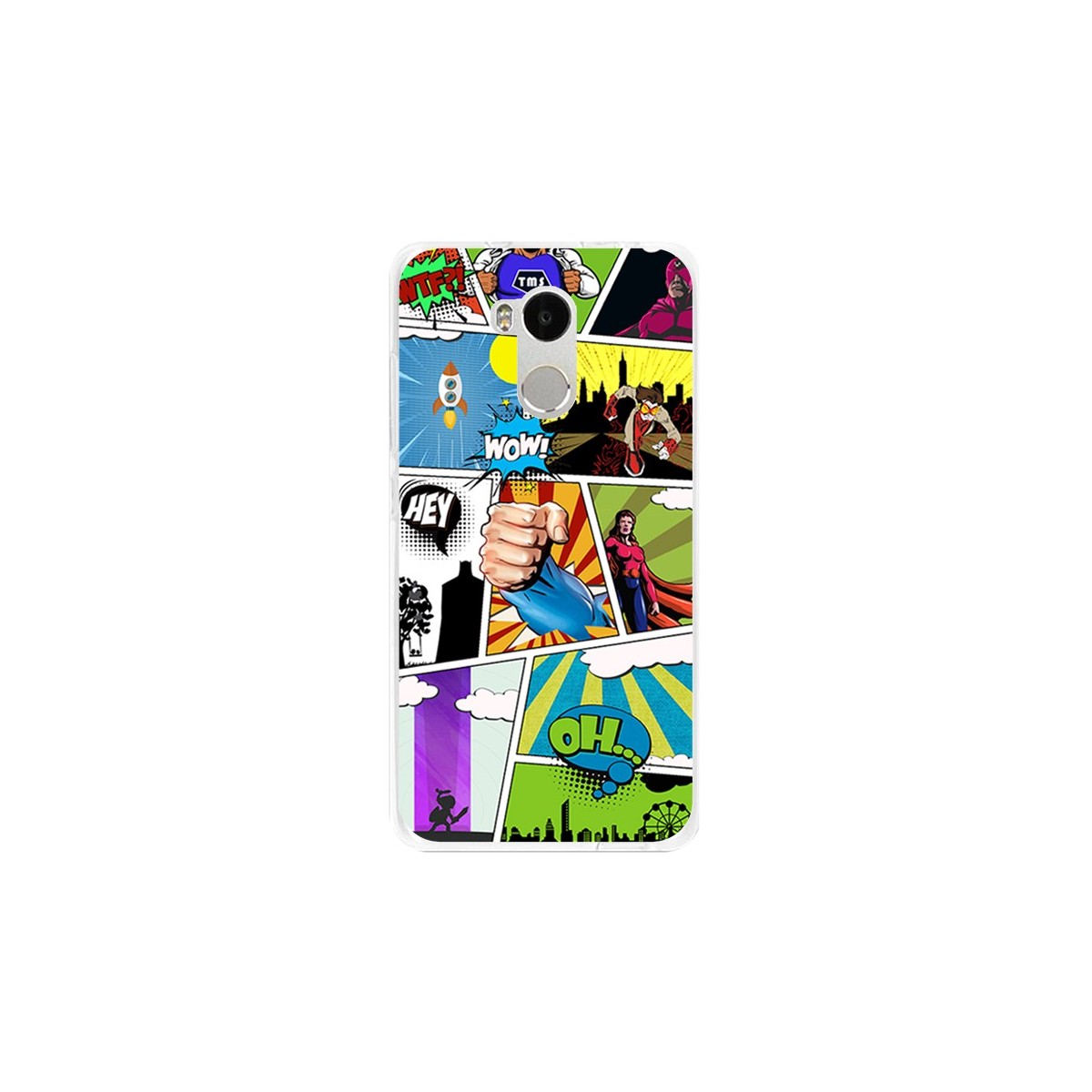 Funda Gel Tpu para Xiaomi Redmi 4 Pro Diseño Comic Dibujos