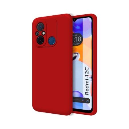 Funda Silicona Líquida Ultra Suave compatible con Xiaomi Redmi 12C color Roja