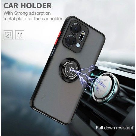 Funda Mate con Borde Negro y Anillo Giratorio 360 compatible con Xiaomi 13 Lite 5G