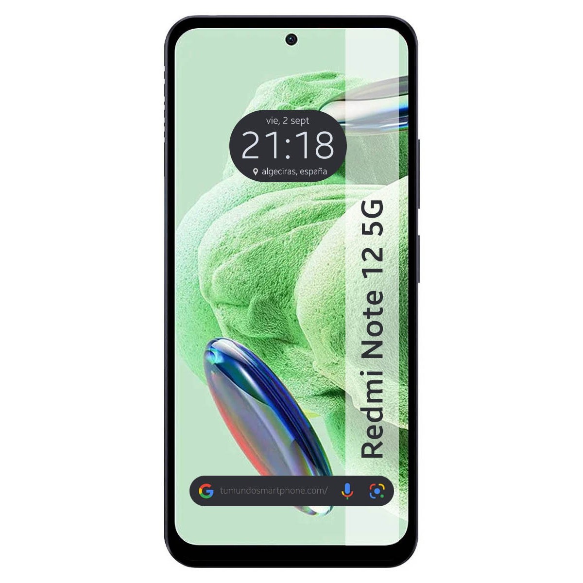 Protector Cristal Templado Completo 5D Full Glue Negro compatible con Xiaomi Redmi Note 12 5G Vidrio