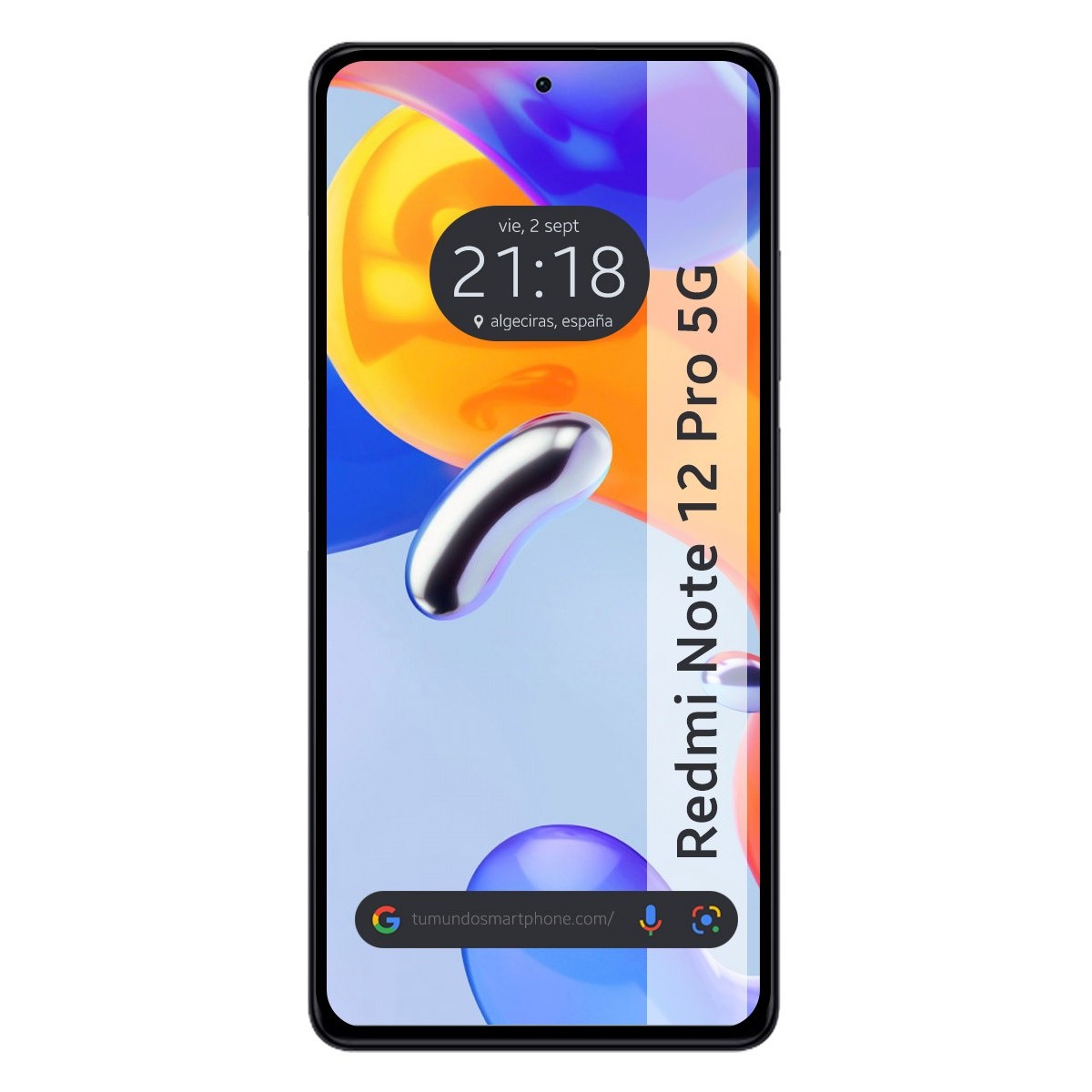 Protector Cristal Templado Completo 5D Full Glue Negro compatible con Xiaomi Redmi Note 12 Pro 5G Vidrio