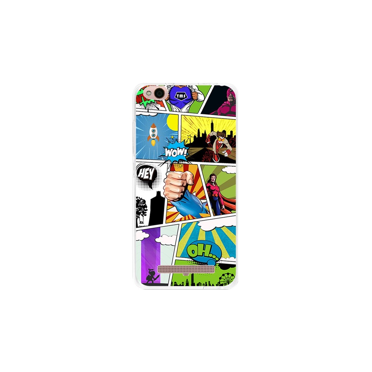 Funda Gel Tpu para Xiaomi Redmi 4A Diseño Comic Dibujos
