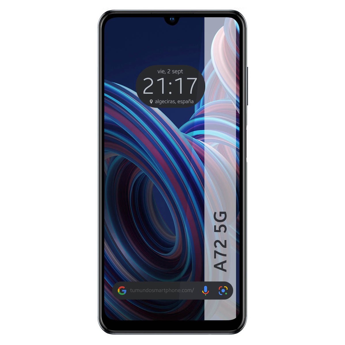 Protector Cristal Templado Completo 5D Full Glue Negro para Zte Blade A72 5G Vidrio