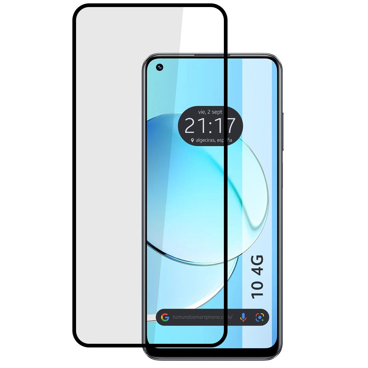 Protector Cristal Templado Completo 5D Full Glue Negro para Realme 10 4G Vidrio