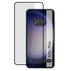 Protector Cristal Templado Completo 5D Full Glue Negro para Samsung Galaxy S23+ Plus 5G Vidrio