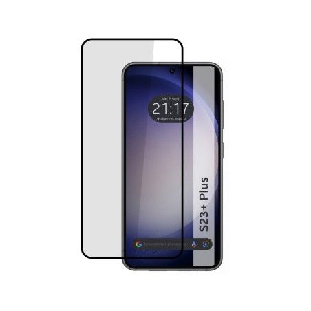 Protector Cristal Templado Completo 5D Full Glue Negro para Samsung Galaxy S23+ Plus 5G Vidrio