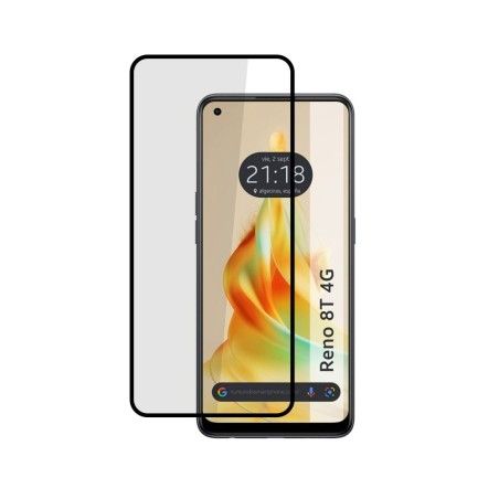 Protector Cristal Templado Completo 5D Full Glue Negro para Oppo Reno 8T 4G Vidrio