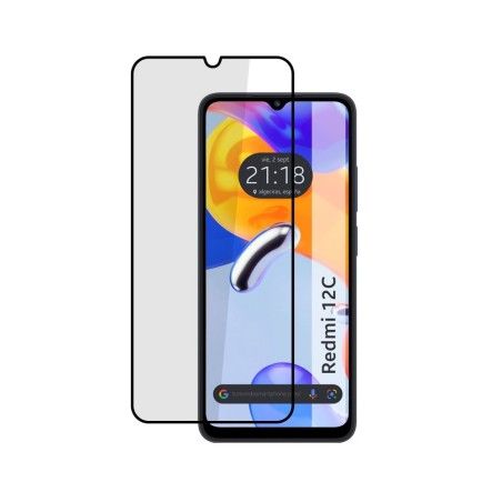 Protector Cristal Templado Completo 5D Full Glue Negro compatible con Xiaomi Redmi 12C Vidrio