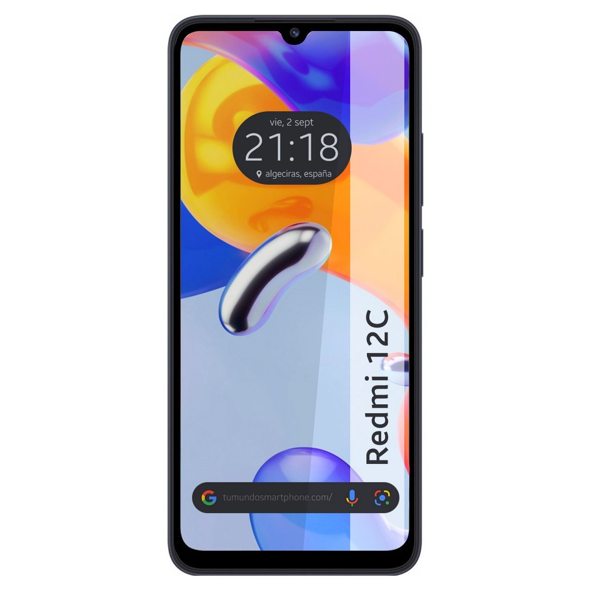 Protector Cristal Templado Completo 5D Full Glue Negro compatible con Xiaomi Redmi 12C Vidrio