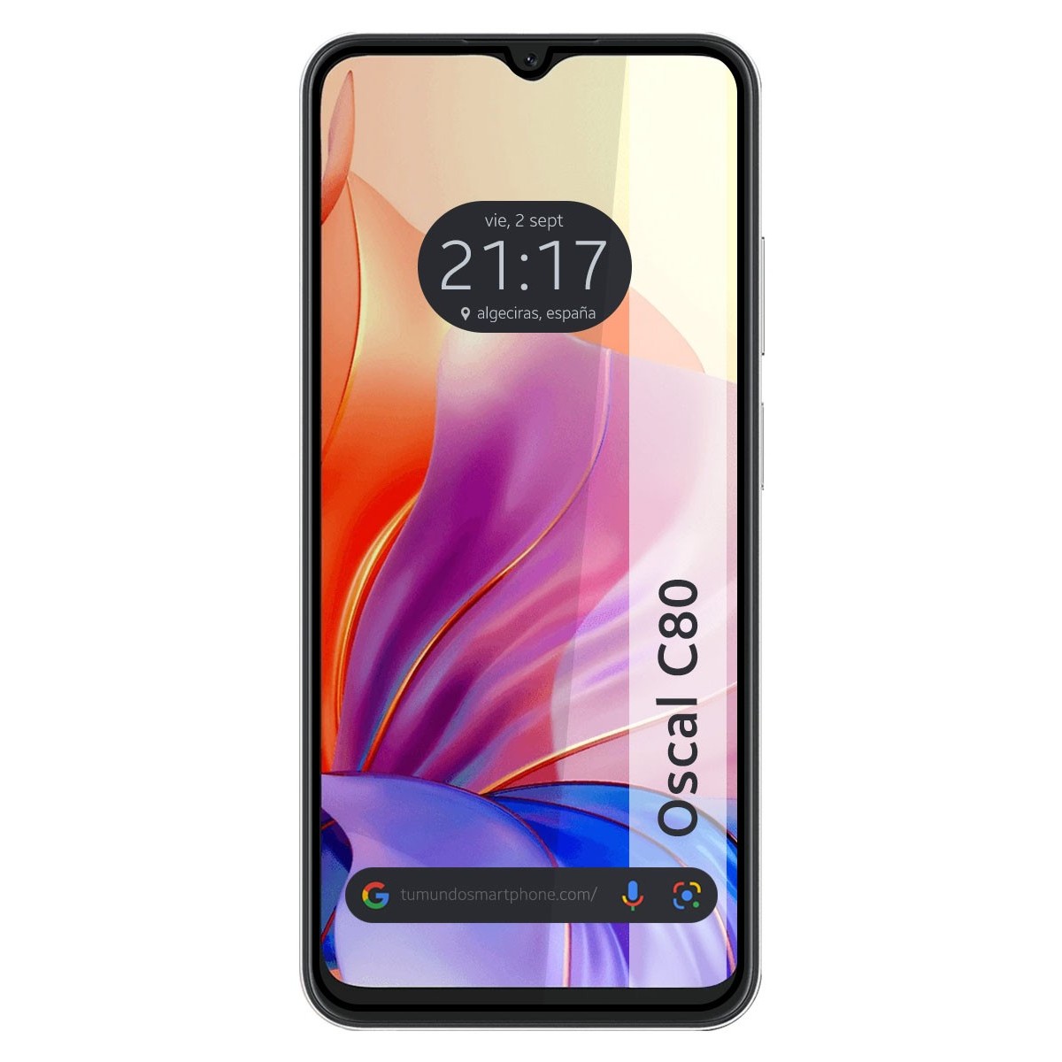 Protector Cristal Templado Completo 5D Full Glue Negro para Blackview Oscal C80 Vidrio