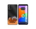 Funda Silicona Transparente para TCL 403 diseño Bufalo Dibujos