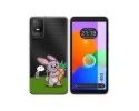 Funda Silicona Transparente para TCL 403 diseño Conejo Dibujos
