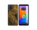 Funda Silicona Transparente para TCL 403 diseño Hojas Dibujos