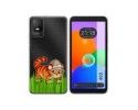 Funda Silicona Transparente para TCL 403 diseño Tigre Dibujos