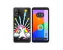 Funda Silicona Transparente para TCL 403 diseño Unicornio Dibujos