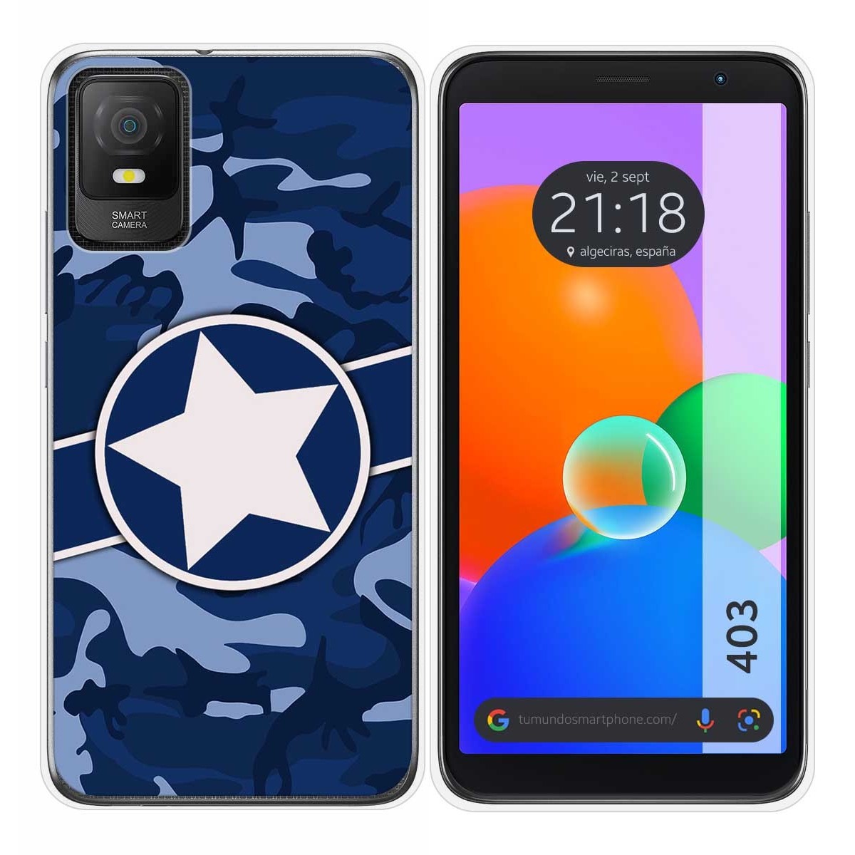 Funda Silicona para TCL 403 diseño Camuflaje 03 Dibujos