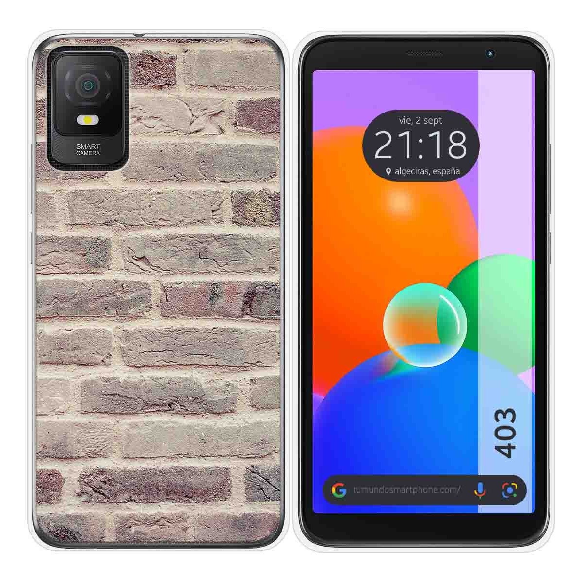 Funda Silicona para TCL 403 diseño Ladrillo 01 Dibujos