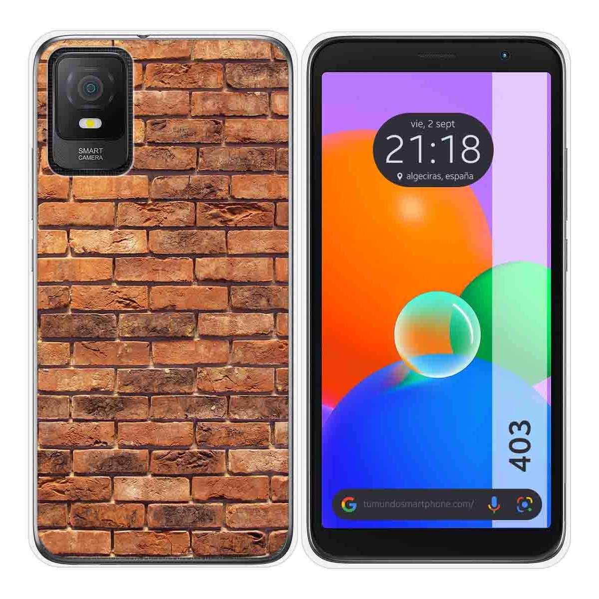Funda Silicona para TCL 403 diseño Ladrillo 04 Dibujos