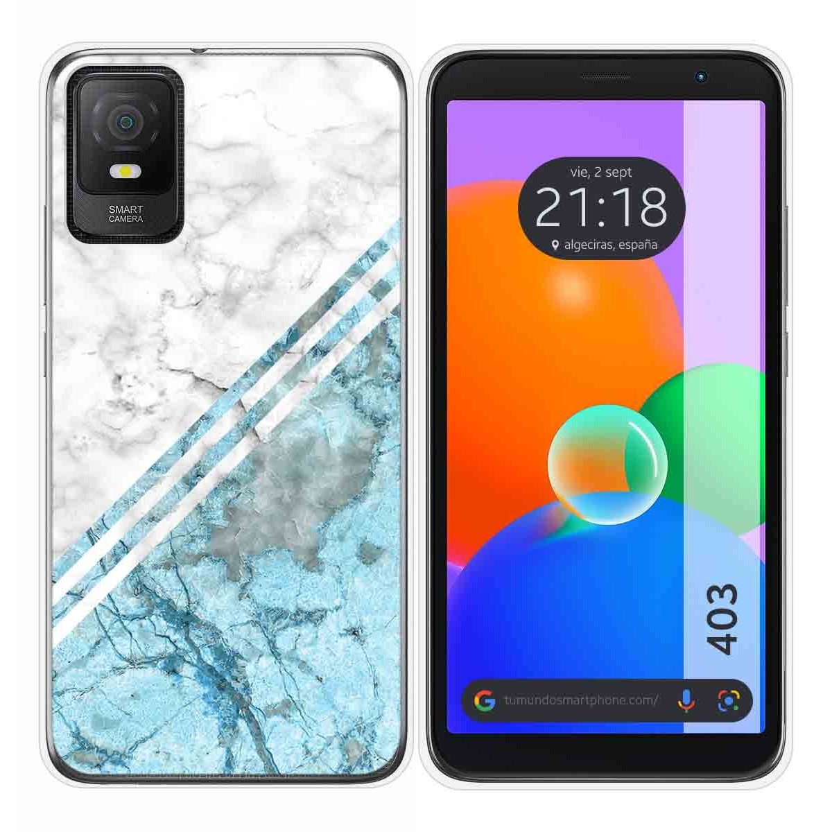 Funda Silicona para TCL 403 diseño Mármol 02 Dibujos