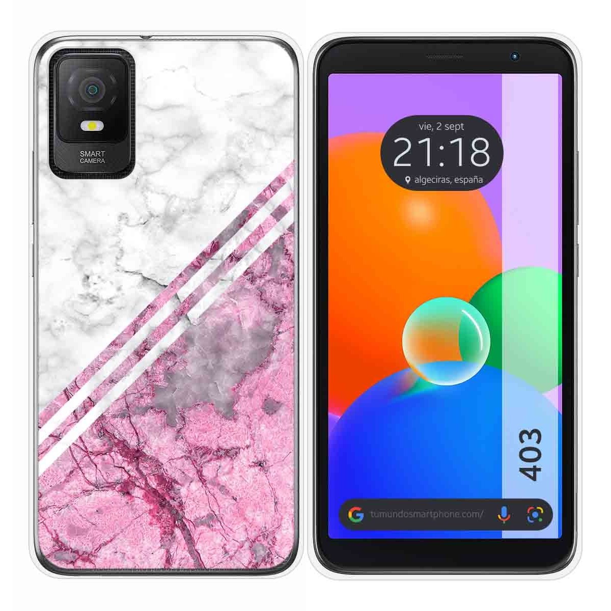 Funda Silicona para TCL 403 diseño Mármol 03 Dibujos