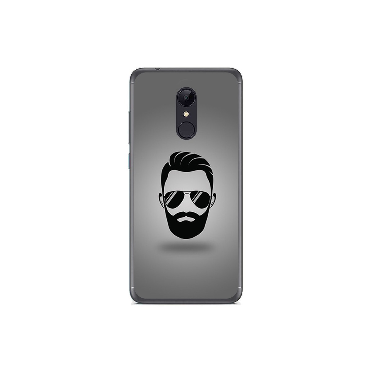 Funda Gel Tpu para Xiaomi Redmi 5 Diseño Barba Dibujos
