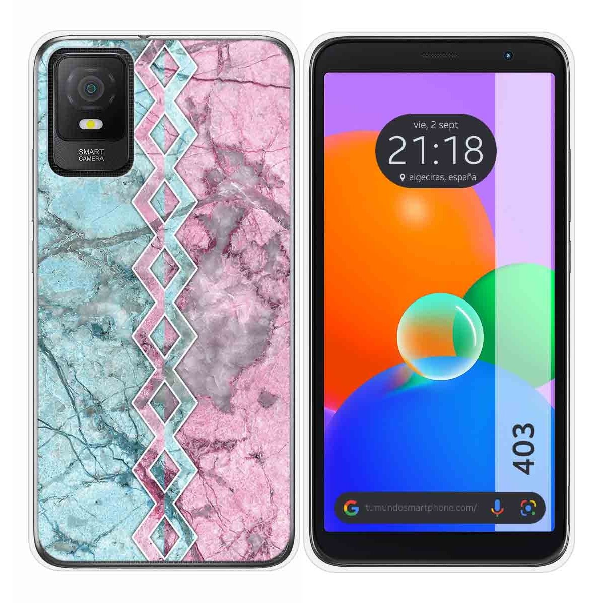 Funda Silicona para TCL 403 diseño Mármol 08 Dibujos