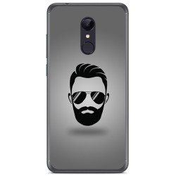 Funda Gel Tpu para Xiaomi Redmi 5 Plus Diseño Barba Dibujos