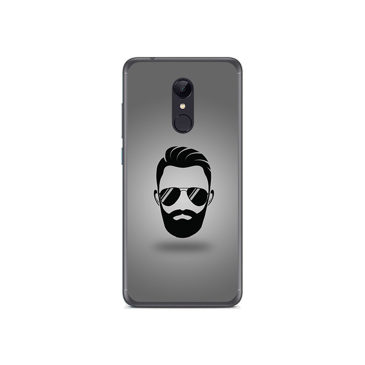 Funda Gel Tpu para Xiaomi Redmi 5 Plus Diseño Barba Dibujos