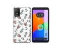 Funda Silicona Transparente para TCL 403 diseño Flores 01 Dibujos