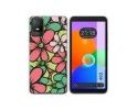 Funda Silicona Transparente para TCL 403 diseño Flores 02 Dibujos