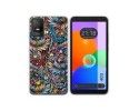 Funda Silicona Transparente para TCL 403 diseño Flores 04 Dibujos