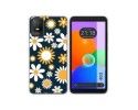 Funda Silicona Transparente para TCL 403 diseño Flores 08 Dibujos