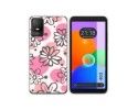 Funda Silicona Transparente para TCL 403 diseño Flores 09 Dibujos
