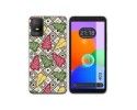 Funda Silicona Transparente para TCL 403 diseño Flores 11 Dibujos
