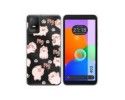 Funda Silicona Transparente para TCL 403 diseño Cerdos Dibujos