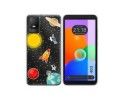 Funda Silicona Transparente para TCL 403 diseño Espacio Dibujos