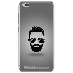 Funda Gel Tpu para Xiaomi Redmi 5A Diseño Barba Dibujos