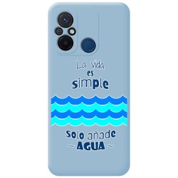 Funda Silicona Líquida Azul compatible con Xiaomi Redmi 12C diseño Agua Dibujos