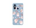 Funda Silicona Líquida Azul compatible con Xiaomi Redmi 12C diseño Cerdos Dibujos