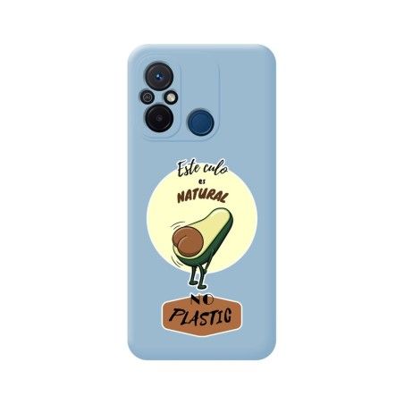 Funda Silicona Líquida Azul compatible con Xiaomi Redmi 12C diseño Culo Natural Dibujos