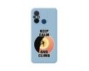 Funda Silicona Líquida Azul compatible con Xiaomi Redmi 12C diseño Hombre Escalada Dibujos