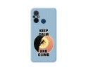 Funda Silicona Líquida Azul compatible con Xiaomi Redmi 12C diseño Mujer Escalada Dibujos