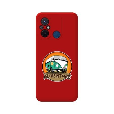 Funda Silicona Líquida Roja compatible con Xiaomi Redmi 12C diseño Adventure Dibujos