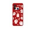 Funda Silicona Líquida Roja compatible con Xiaomi Redmi 12C diseño Cerdos Dibujos