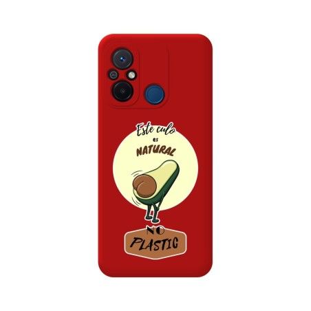 Funda Silicona Líquida Roja compatible con Xiaomi Redmi 12C diseño Culo Natural Dibujos