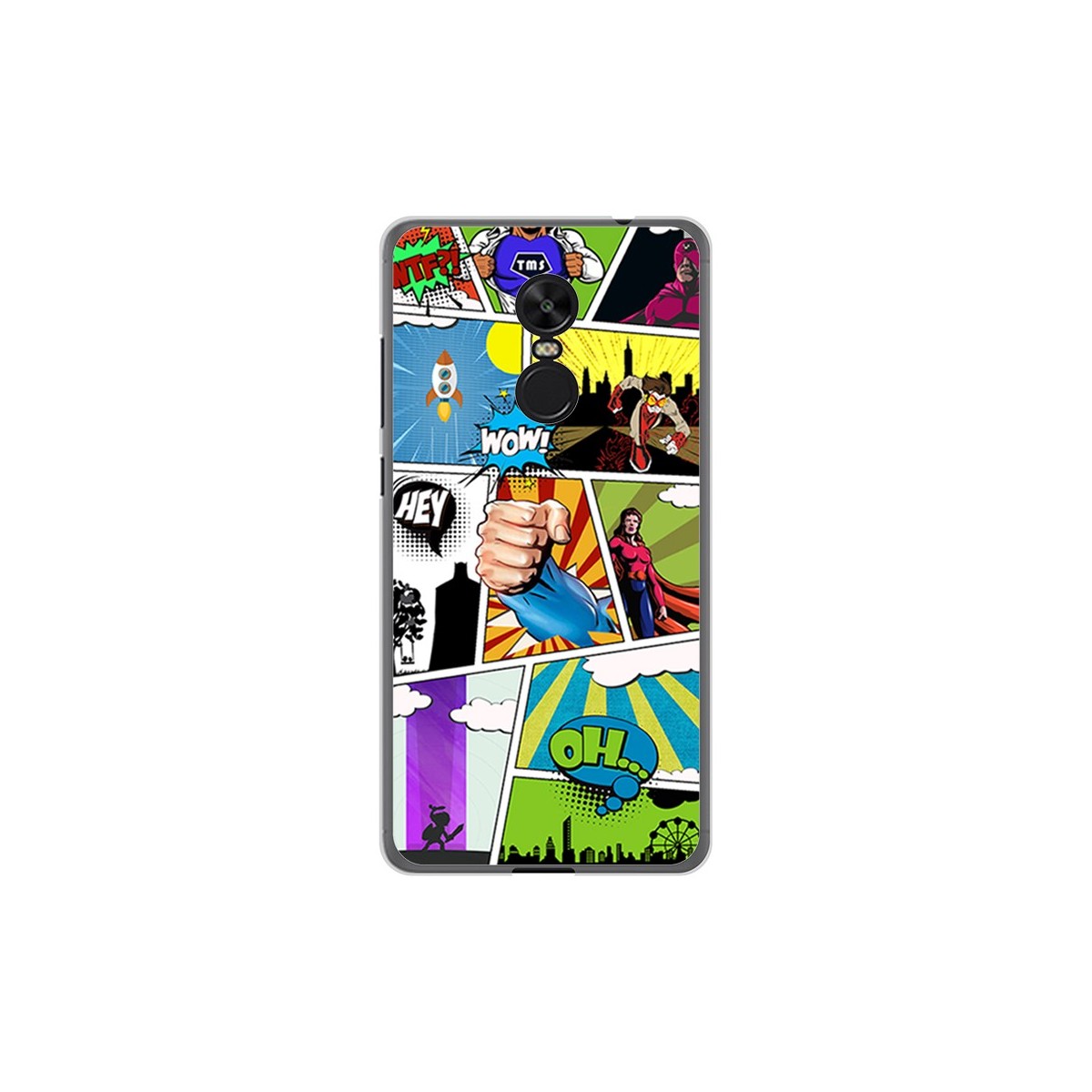 Funda Gel Tpu para Xiaomi Redmi Note 4X / 4 Version Global Diseño Comic Dibujos