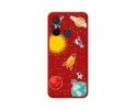 Funda Silicona Líquida Roja compatible con Xiaomi Redmi 12C diseño Espacio Dibujos
